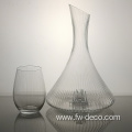 Crystal ripple wine glass decanter